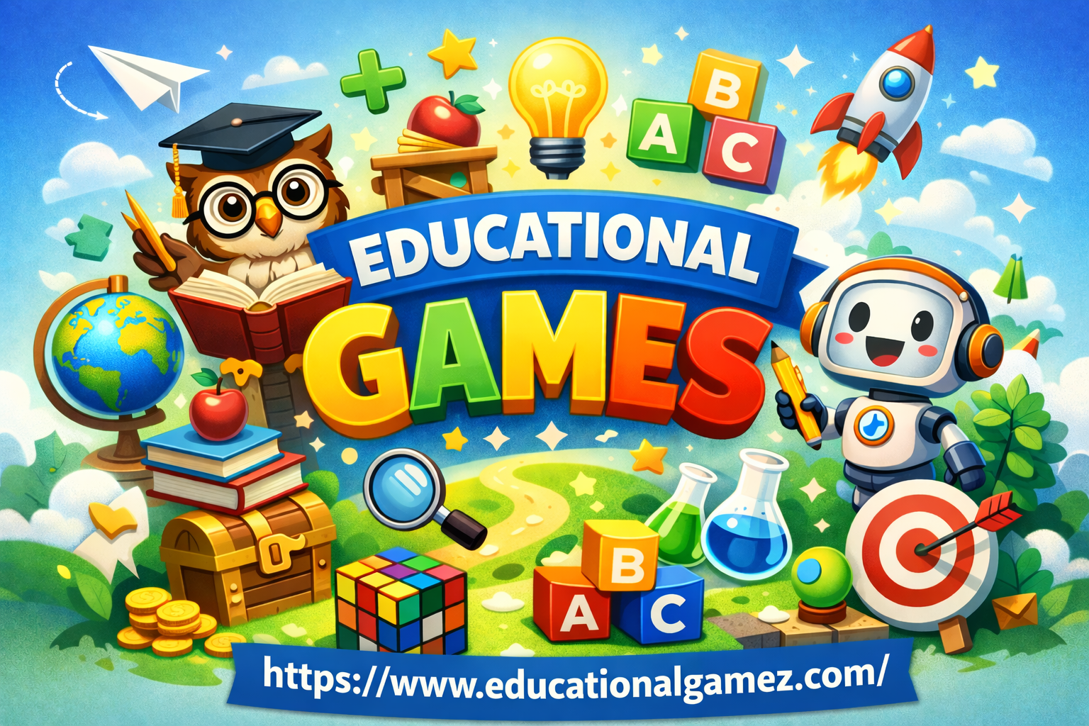 Educational game preview showing interactive learning interface